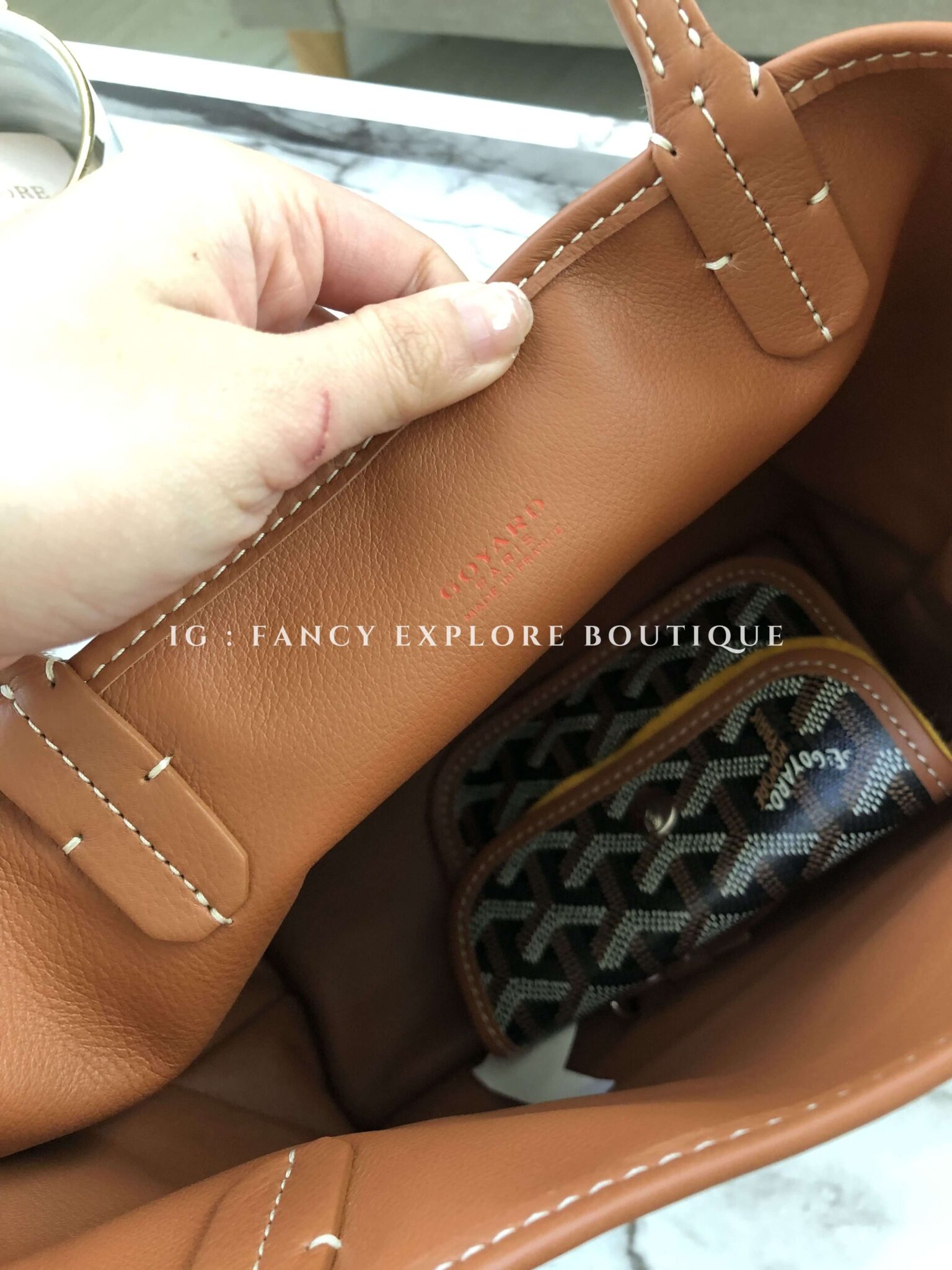 Goyard Anjou Mini Tote Bag迷你托特包 淺棕 Fancy Explore Boutique