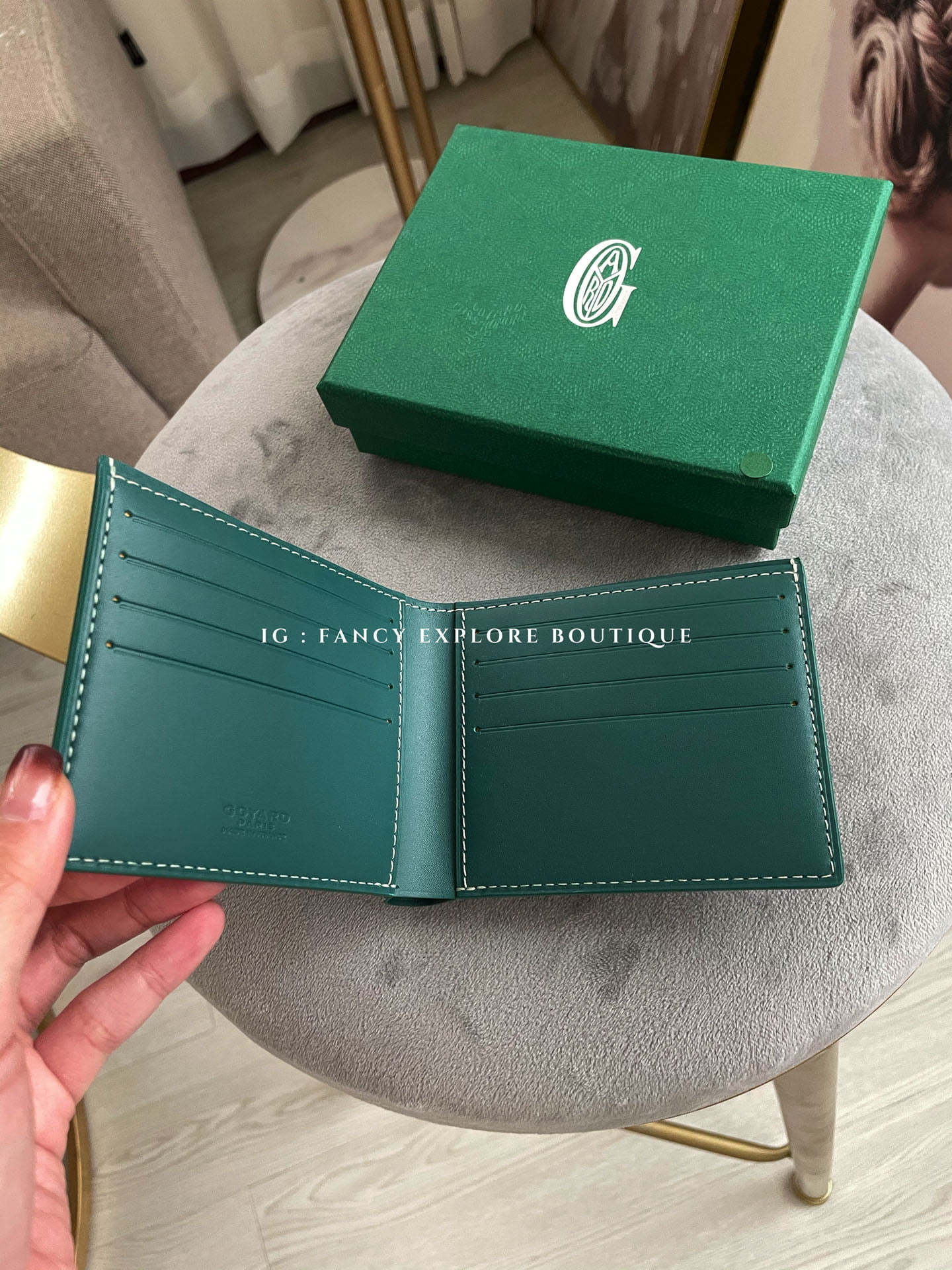 GOYARD VICTOIRE八卡短夾-綠- Fancy Explore Boutique