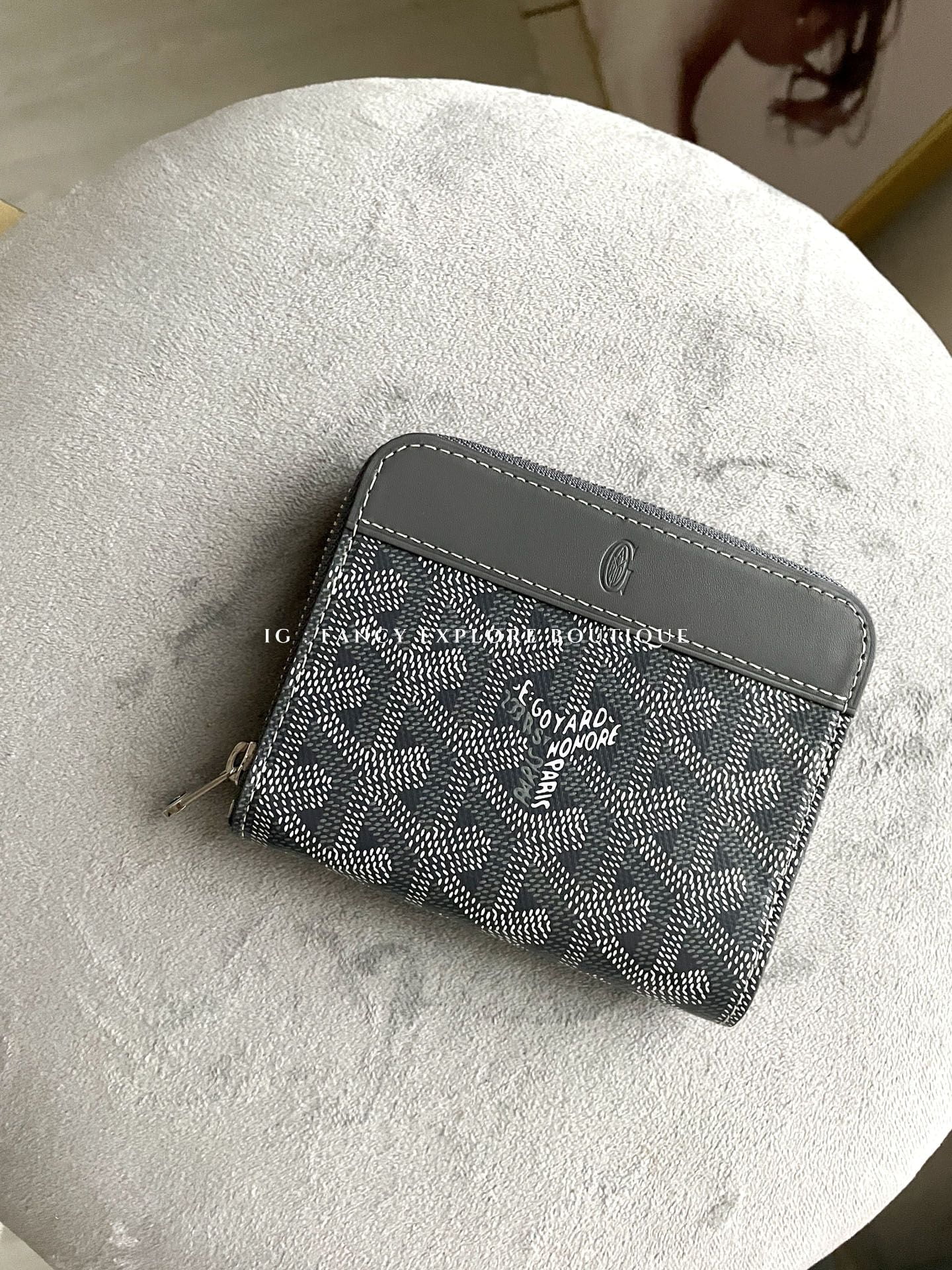 Goyard Matignon PM Wallet, Grey