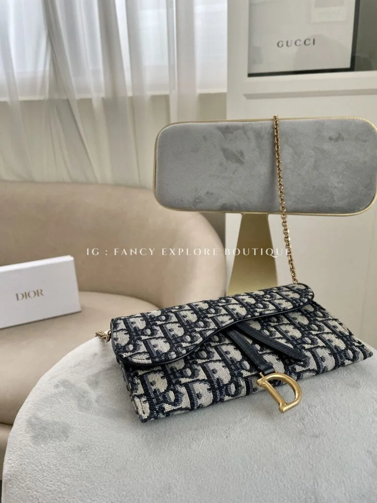 DIOR OBLIQUE SADDLE WOC Fancy Explore Boutique