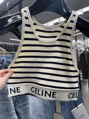 CELINE 針織條紋背心